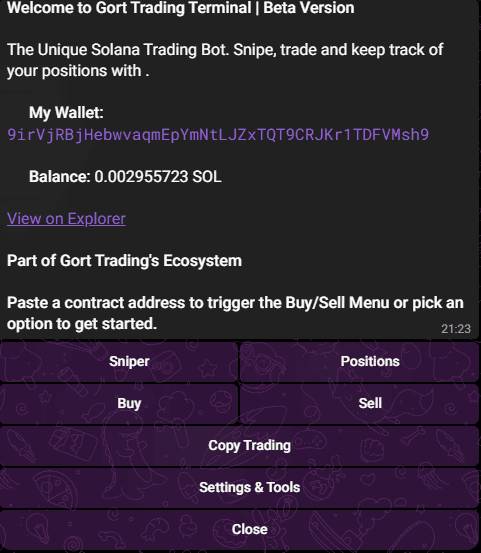 Solana Trojan Bot forked